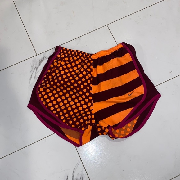 Nike Dri-FIT Tempo  Dot Stripe Shorts Orange Purple SIZE XS - Picture 1 of 4